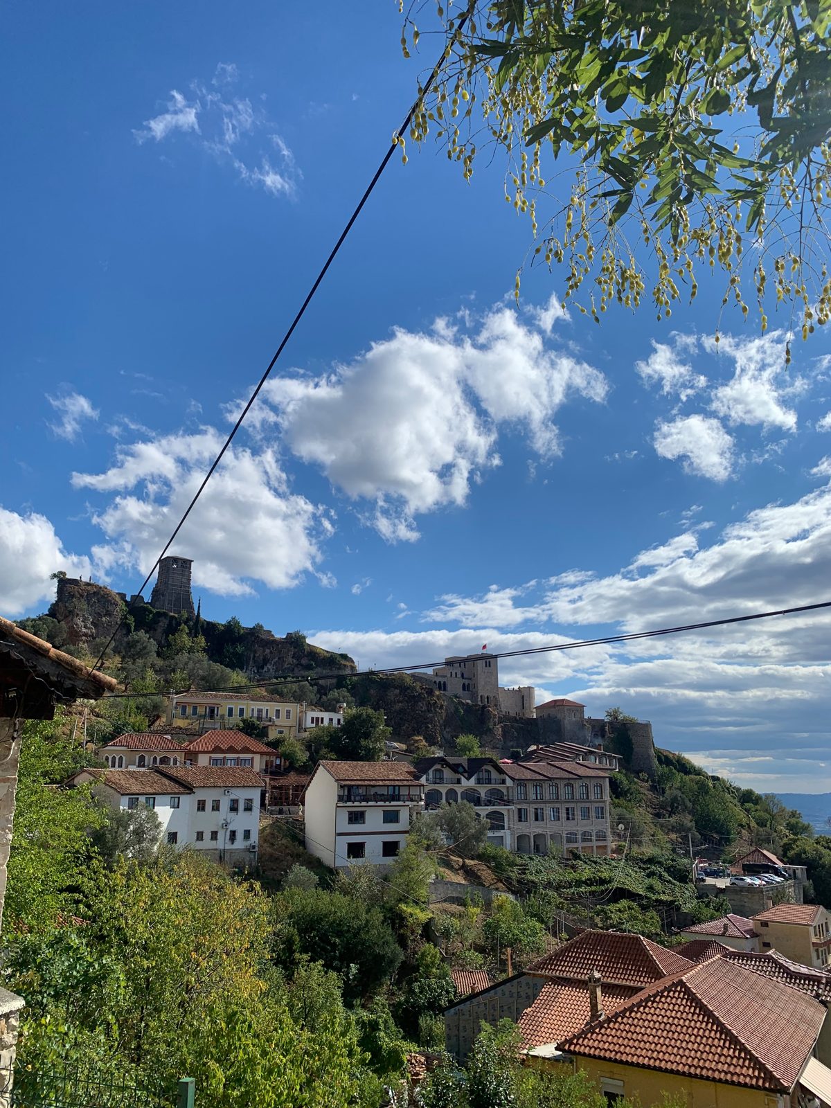 Krujë castle and old town on the hillside